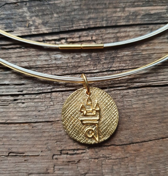 Straubing Talisman Gold mit Edelstahlcollier bicolor