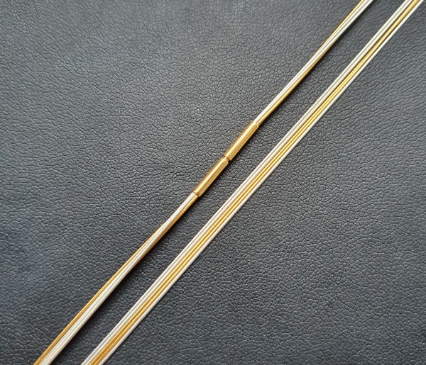 Edelstahlcollier bicolor