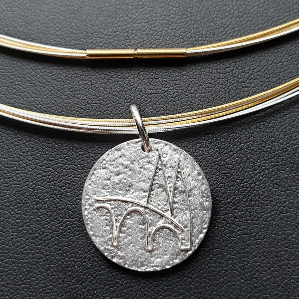 Regensburg Talisman Silber mit Edelstahlcollier bicolor