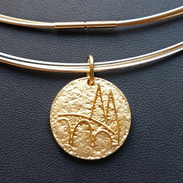 Regensburg Talisman Gold mit Edelstahlcollier bicolor